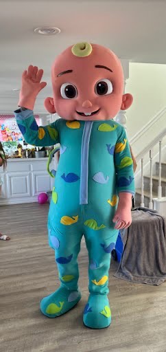Cocomelon JJ character at toddler birthday party in San Jose